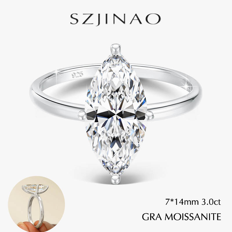 GRA 2/3CT Moissanite Engagemen - Moissanite Engagement Ring 1 Carat recension och pris