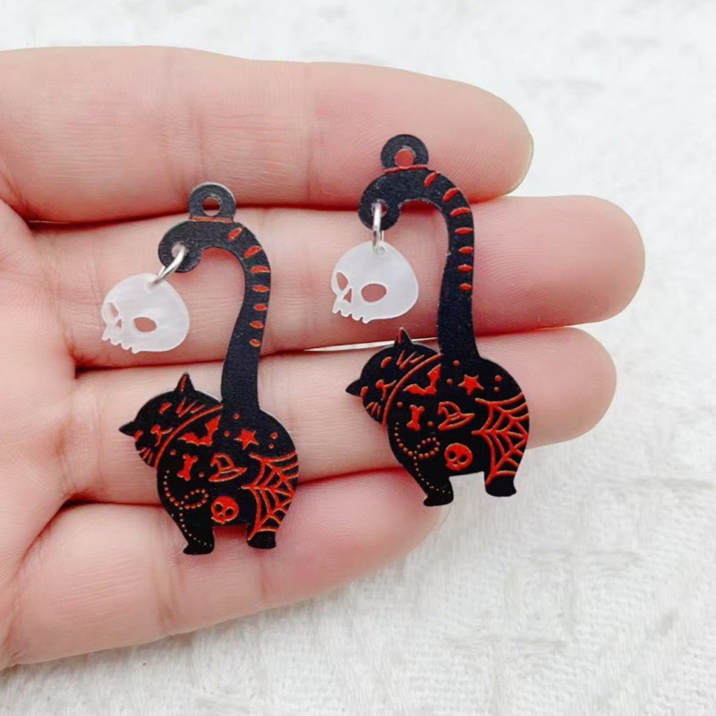10pcs Halloween Acrylic Ghost  - Earrings recension och pris