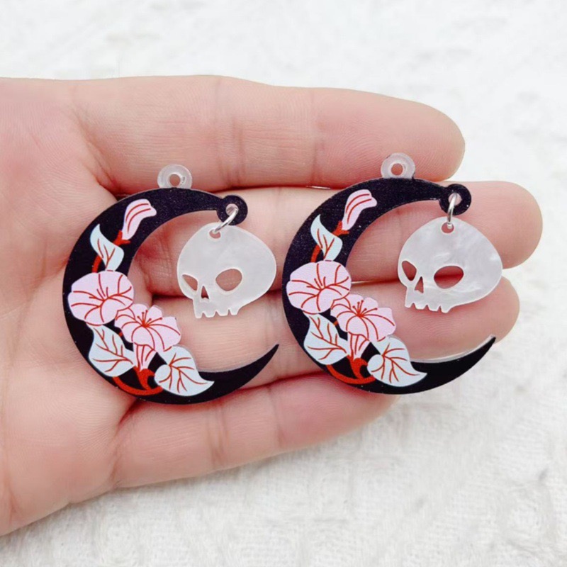 10pcs Halloween Acrylic Ghost  - Earrings recension och pris