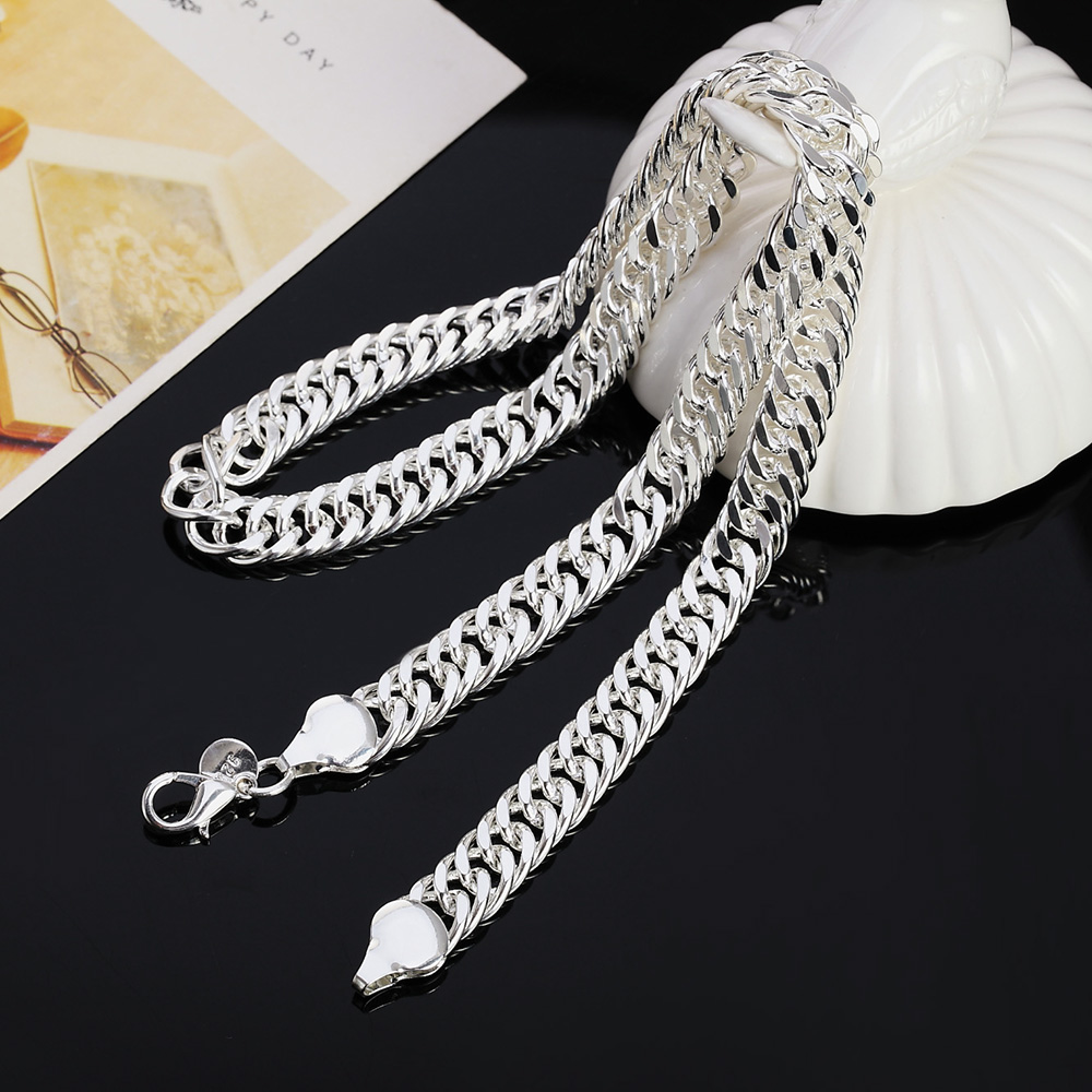New 925 Sterling Silver 20/22/ - Cuban Link Chain 12Mm recension och pris