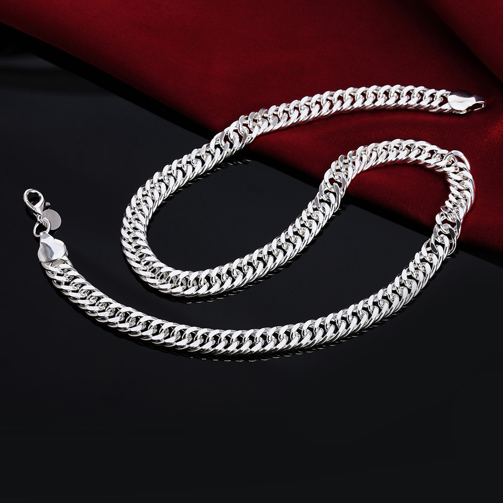 New 925 Sterling Silver 20/22/ - Cuban Link Chain 12Mm recension och pris