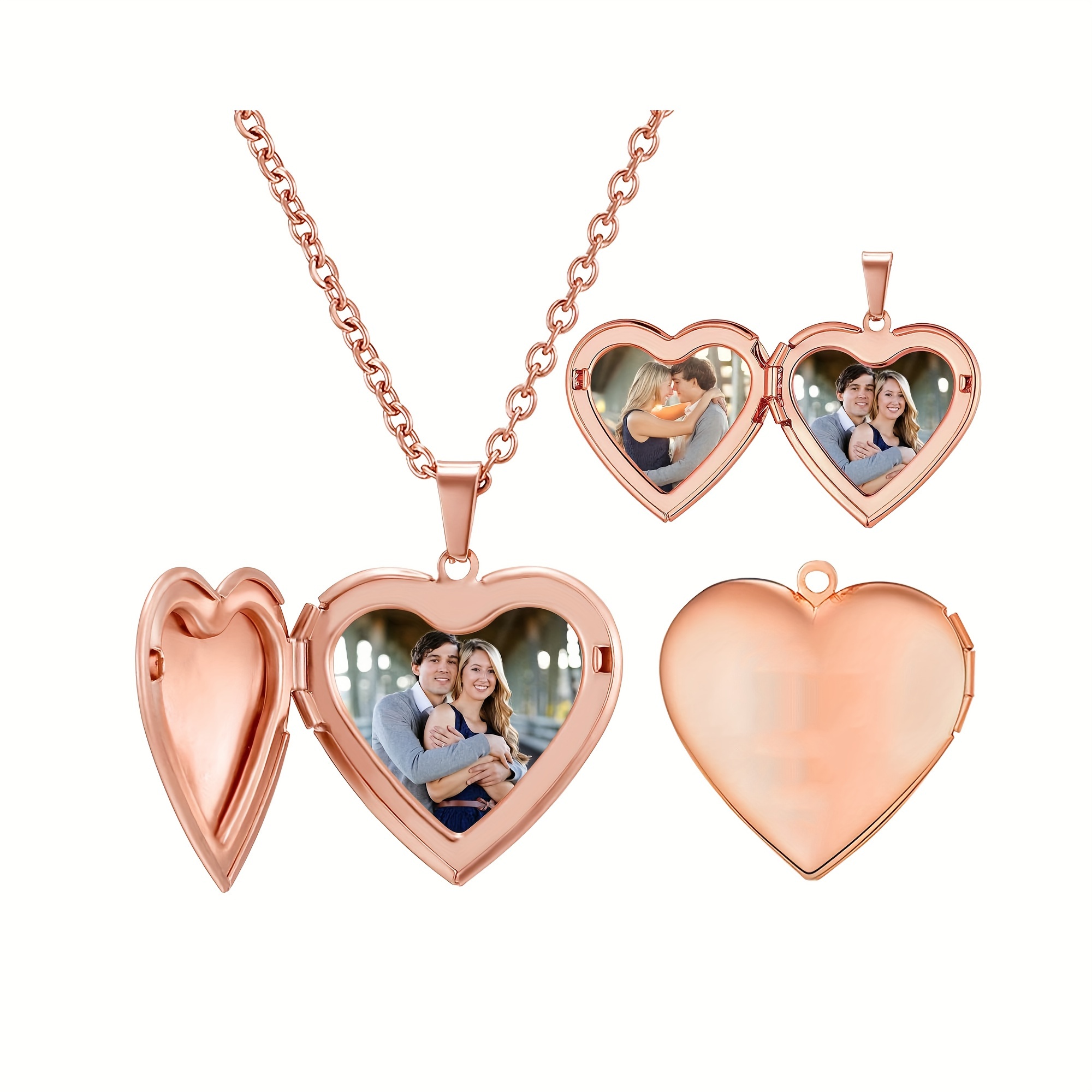 Personalized 1/2 Picture Heart - Heart Locket Necklace Photo recension och pris