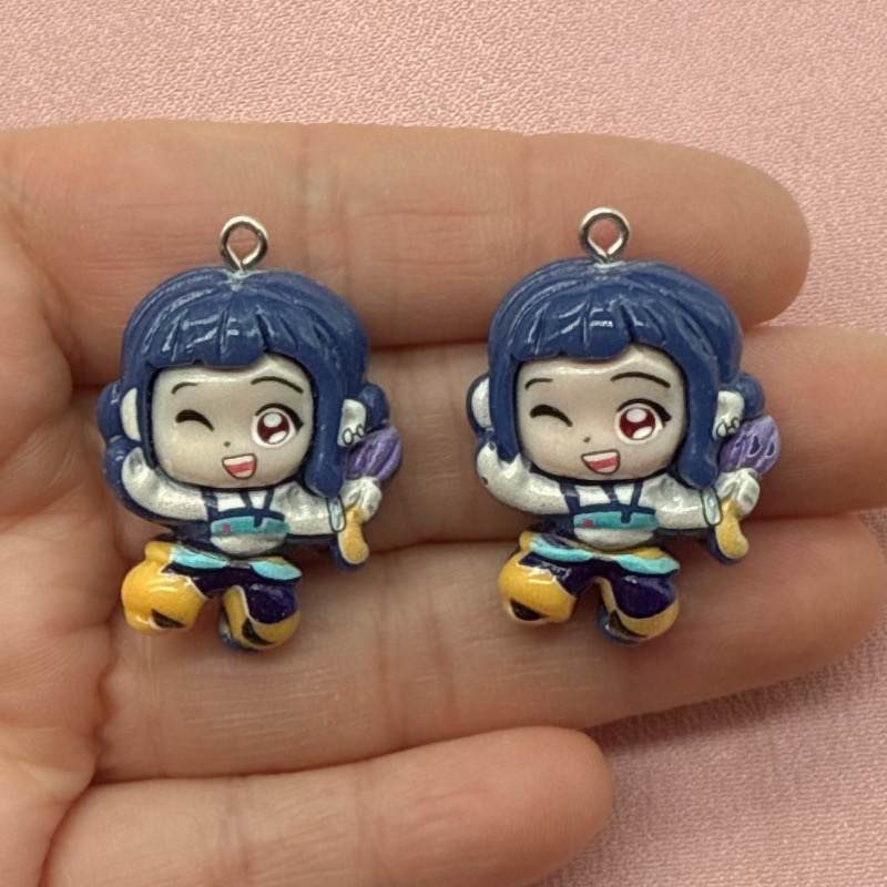 10pcs resin cartoon pendant, D - Earrings recension och pris