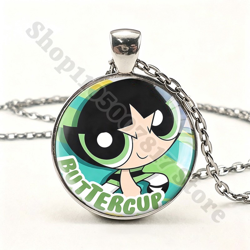 Kawaii The Powerpuffs Girls Cu - Anime Pendant Necklace recension och pris