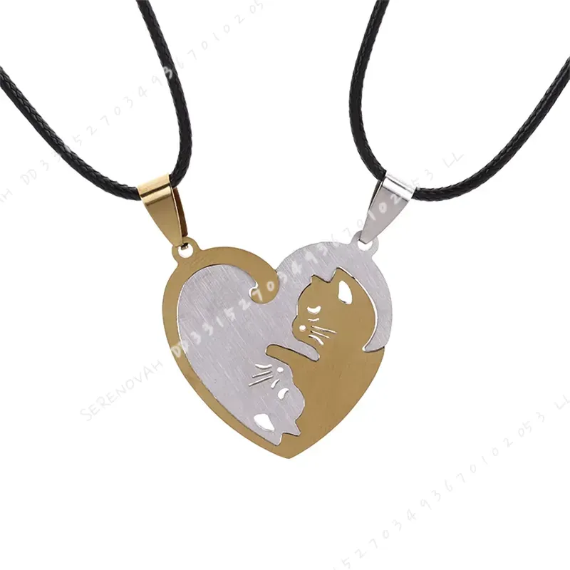 1 Pair Creative Cute Stainless - Magnetic Couple Matching Necklaces recension och pris