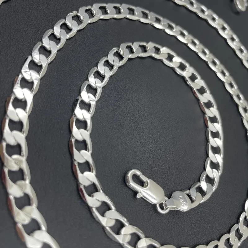 Men's 925 Sterling Silver Neck - Cuban Link Chain 12Mm recension och pris