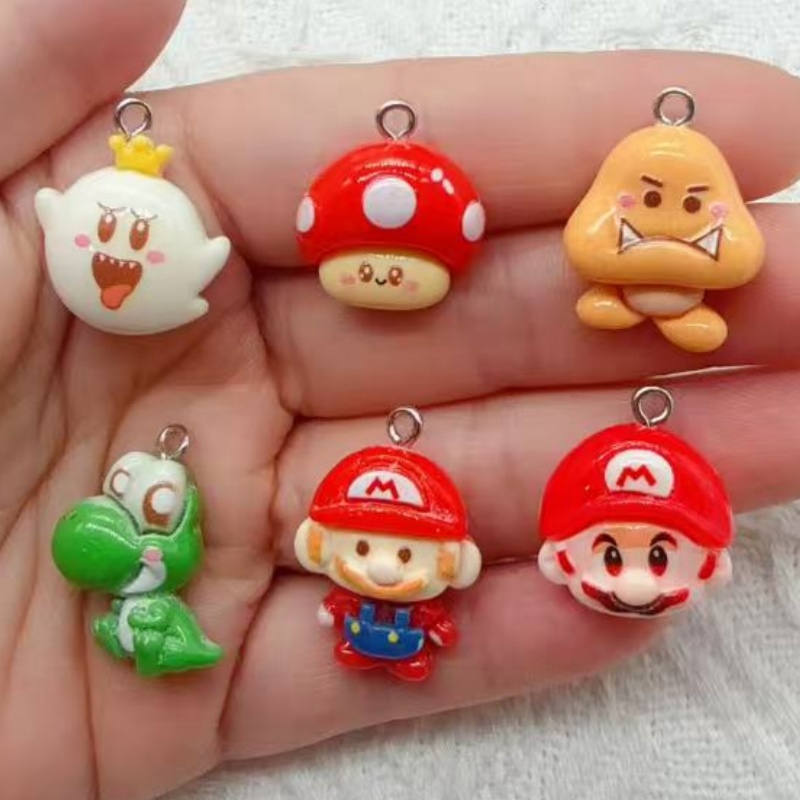 10pcs resin cartoon pendant, D - Earrings recension och pris