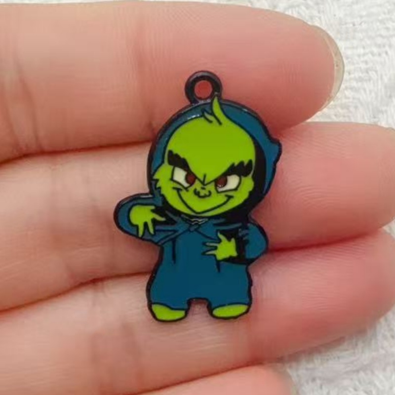 10pcs alloy drip oil cartoon C - Earrings recension och pris