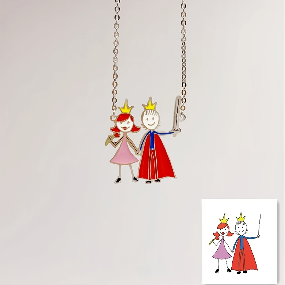 Custom Enamel Pendant Necklace - Custom Name Necklace Stainless Steel recension och pris